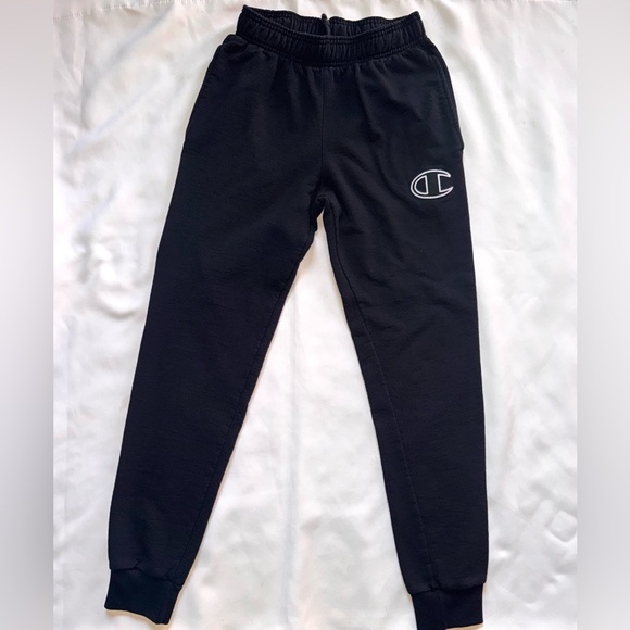 Champion Black Sweatpants with Logo - Picture 1 of 6